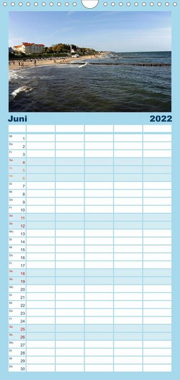 Produktbild: Familienplaner K&uuml;hlungsborn (Wandkalender 2022 , 21 cm x 45 cm, hoch)