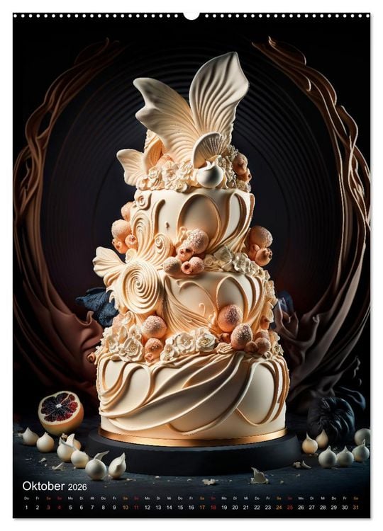 Produktbild: Zur Hochzeit eine Torte (hochwertiger Premium Wandkalender 2026 DIN A2 hoch), Kunstdruck in Hochglanz