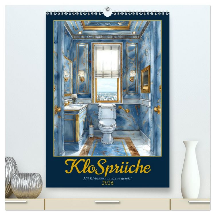 Produktbild: Klospr&uuml;che (hochwertiger Premium Wandkalender 2026 DIN A2 hoch), Kunstdruck in Hochglanz
