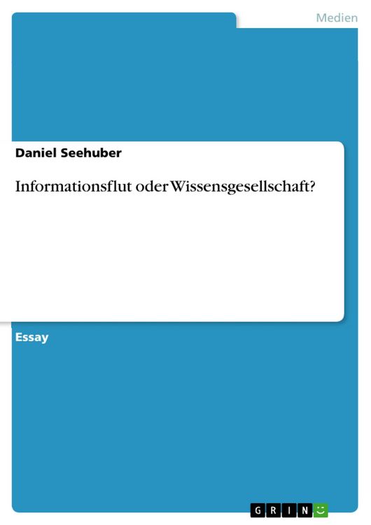 Produktbild: Informationsflut oder Wissensgesellschaft?
