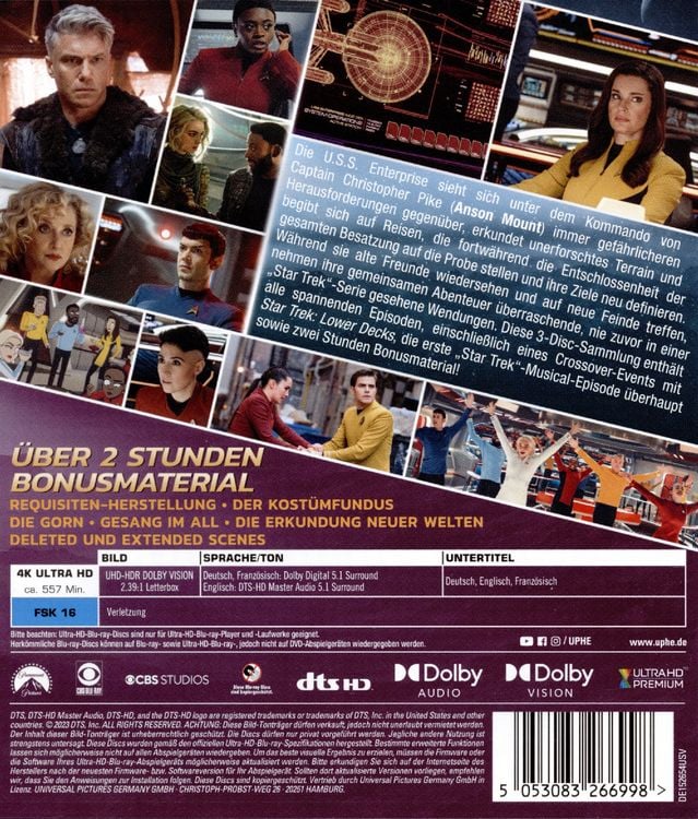 Produktbild: Star Trek: Strange New Worlds - Staffel 2 (4K Ultra HD) [3 BR4K]