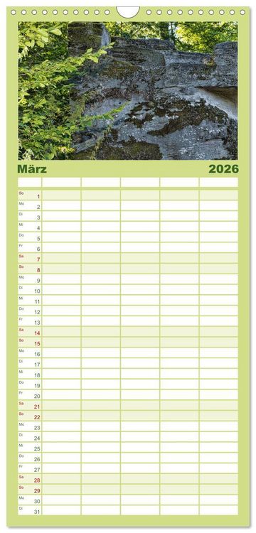 Produktbild: Familienplaner 2026 - Felsenburg Rotenhan mit 5 Spalten (Wandkalender, 21 x 45 cm) CALVENDO