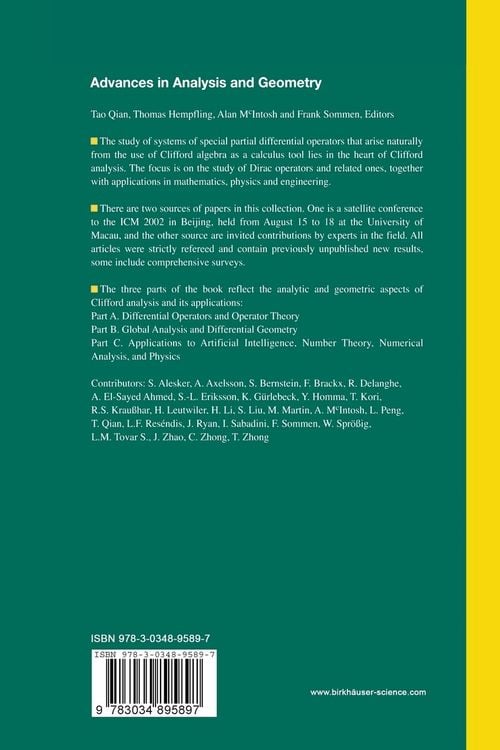 Produktbild: Advances in Analysis and Geometry