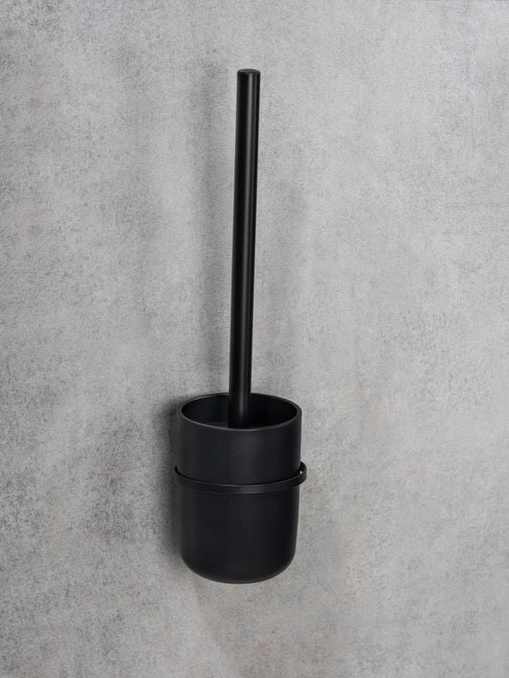 Produktbild: Turbo-Loc&reg; WC-Garnitur Mod. Carpino Schwarz, Befestigen ohne Bohren