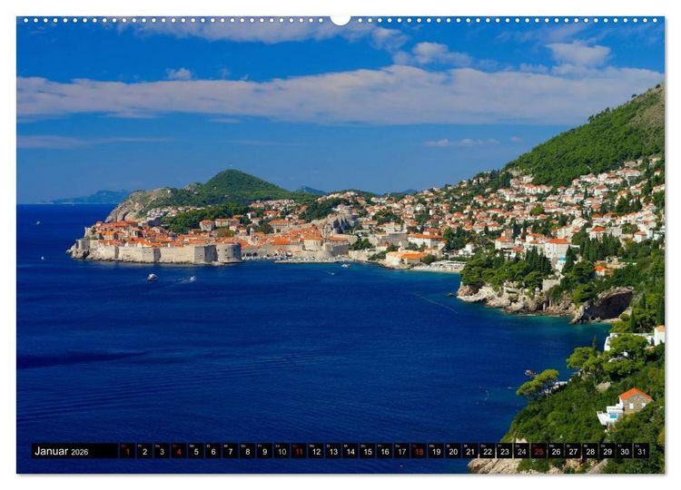 Produktbild: Kroatien - Traumhafte Landschaften und faszinierende St&auml;dte (Wandkalender 2026 DIN A2 quer), CALVENDO Monatskalender