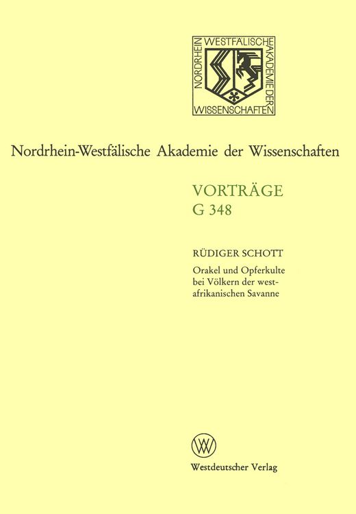 Produktbild: Orakel und Opferkulte bei V&ouml;lkern der westafrikanischen Savanne