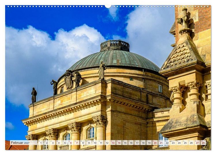 Produktbild: Ein Blick auf Chemnitz in Farbe (Wandkalender 2027 DIN A2 quer), CALVENDO Monatskalender