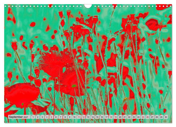 Produktbild: Blumen Pop-Art (Wandkalender 2027 DIN A3 quer), CALVENDO Monatskalender