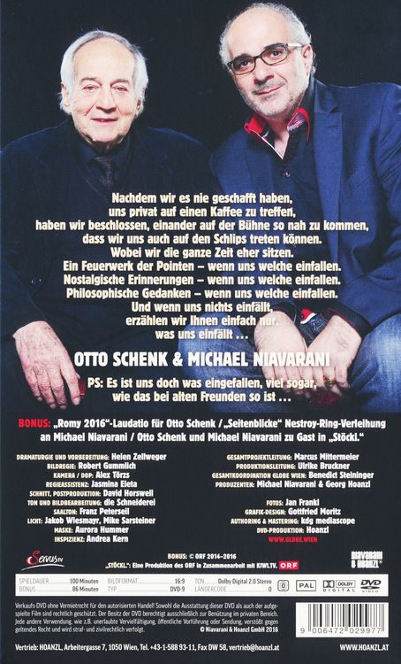 Produktbild: Otto Schenk & Michael Niavarani im Gespr&auml;ch - Zu bl&ouml;d um alt zu sein