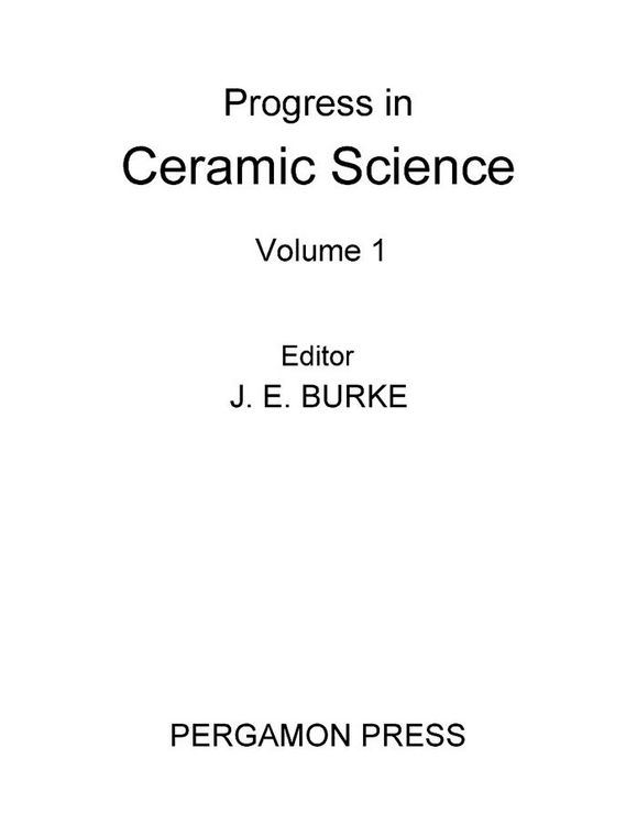 Produktbild: Progress in Ceramic Science