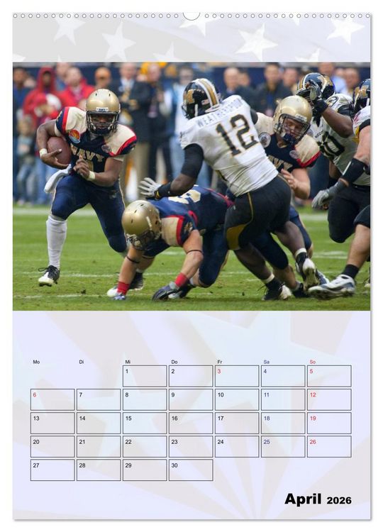 Produktbild: American Football - Kickoff (hochwertiger Premium Wandkalender 2026 DIN A2 hoch), Kunstdruck in Hochglanz