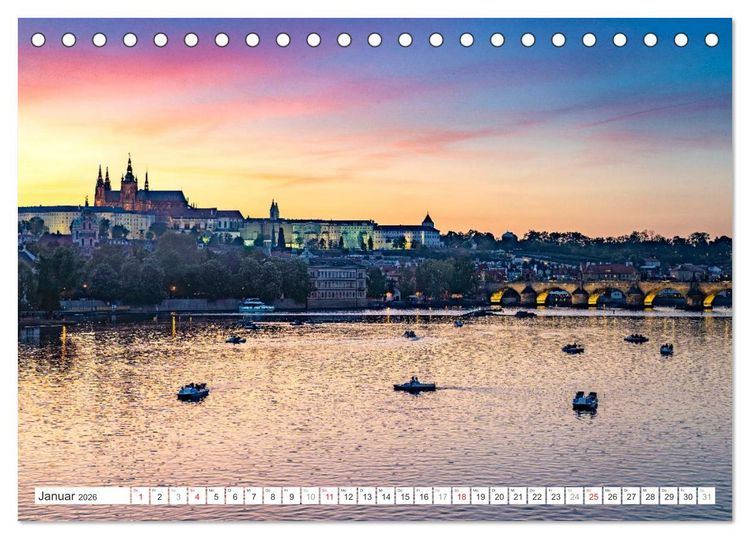 Produktbild: Tschechische Republik - Prag (Tischkalender 2026 DIN A5 quer), CALVENDO Monatskalender