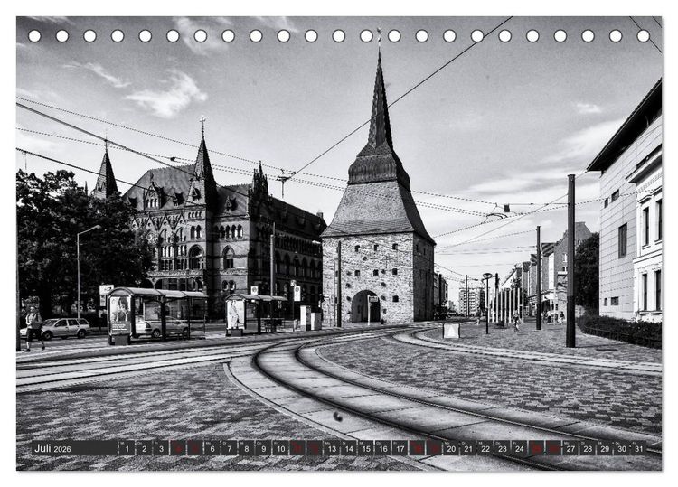Produktbild: Ein Blick auf die Hansestadt Rostock (Tischkalender 2026 DIN A5 quer), CALVENDO Monatskalender