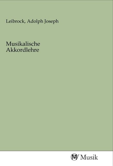 Produktbild: Musikalische Akkordlehre