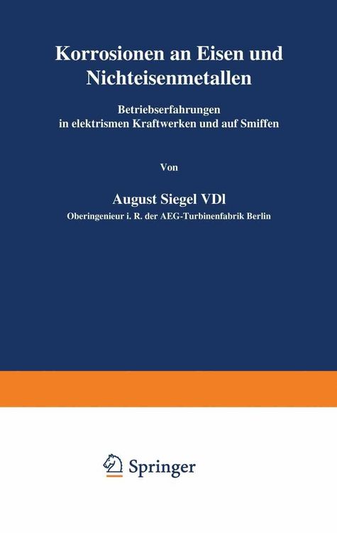 Produktbild: Korrosionen an Eisen und Nichteisenmetallen