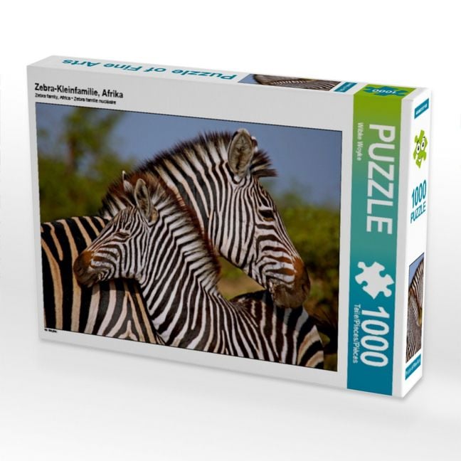 Produktbild: CALVENDO Puzzle Zebra-Kleinfamilie, Afrika | 1000 Teile Lege-Gr&ouml;&szlig;e 64x48cm Foto-Puzzle f&uuml;r gl&uuml;ckliche Stunden