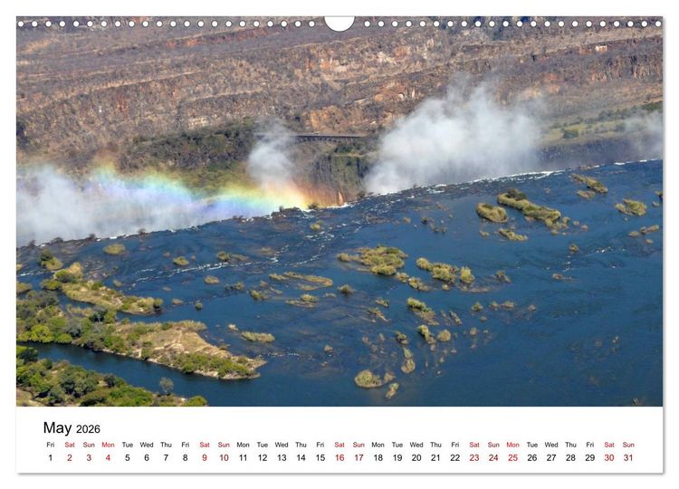Produktbild: World natural heritage Victoria Falls - The smoke that thunders (Wall Calendar 2026 DIN A3 landscape), CALVENDO 12 Month Wall Calendar