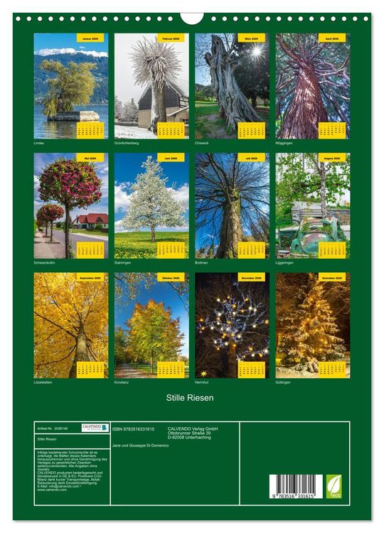 Produktbild: Stille Riesen (Wandkalender 2026 DIN A3 hoch), CALVENDO Monatskalender