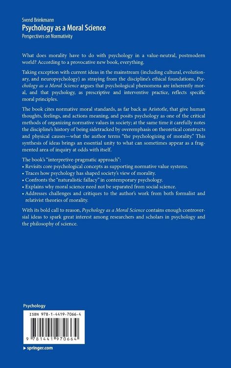 Produktbild: Psychology as a Moral Science