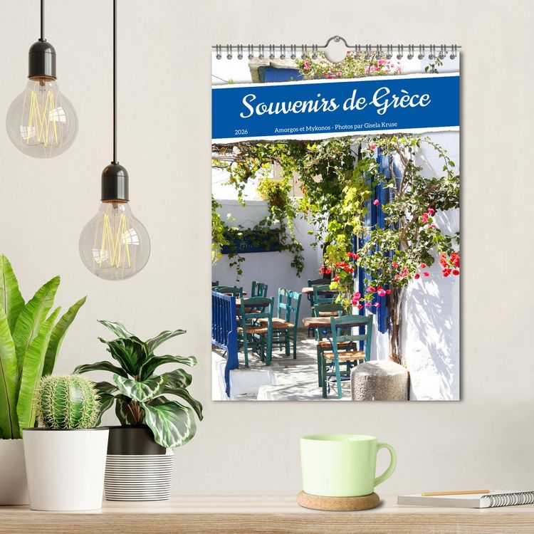 Produktbild: Souvenirs de Gr&egrave;ce (Calendrier mural 2026 DIN A4 horizontal), CALVENDO calendrier mensuel