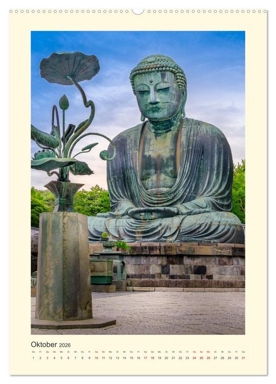 Produktbild: Japan - Moderne mit Religion (Wandkalender 2026 DIN A2 hoch), CALVENDO Monatskalender