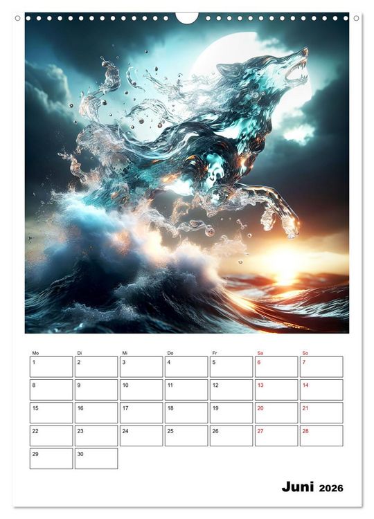 Produktbild: Wellen Illusionen (Wandkalender 2026 DIN A3 hoch), CALVENDO Monatskalender