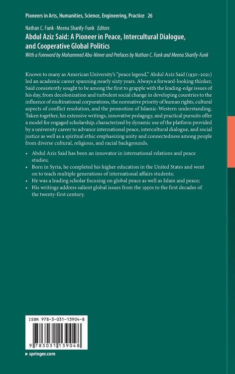 Produktbild: Abdul Aziz Said: A Pioneer in Peace, Intercultural Dialogue, and Cooperative Global Politics