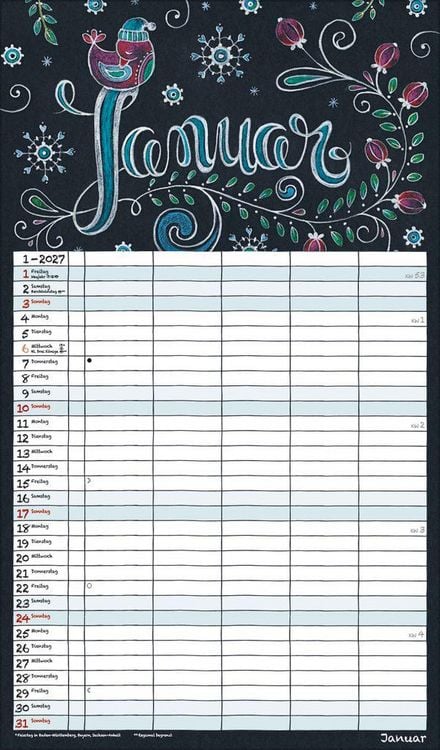 Produktbild: Lovely Chalk Timer 2027