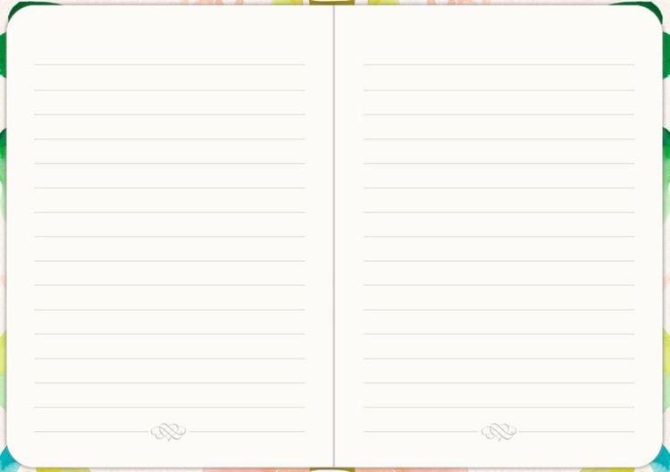 Produktbild: Notizbuch DIN A6 &ndash; Just Notes (Green Leaves)