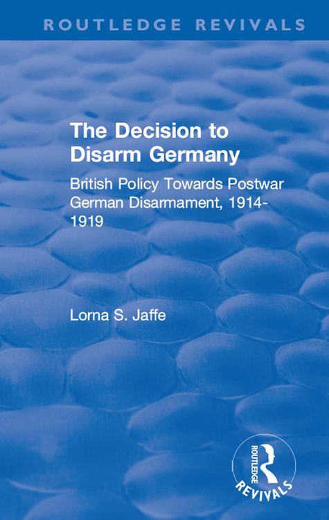 Produktbild: The Decision to Disarm Germany