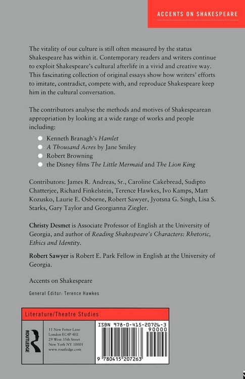 Produktbild: Shakespeare and Appropriation