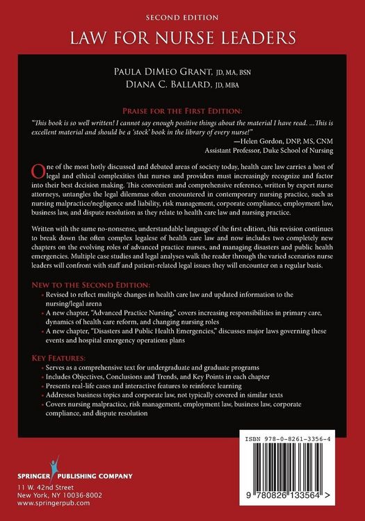 Produktbild: Law for Nurse Leaders