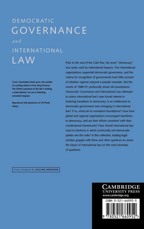 Produktbild: Democratic Governance and International Law