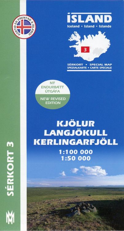 Produktbild: Island Serkort 03 Kj&ouml;lur - Langj&ouml;kull - Kerlingarfj&ouml;ll 1 : 100 000 / 1 : 50 000