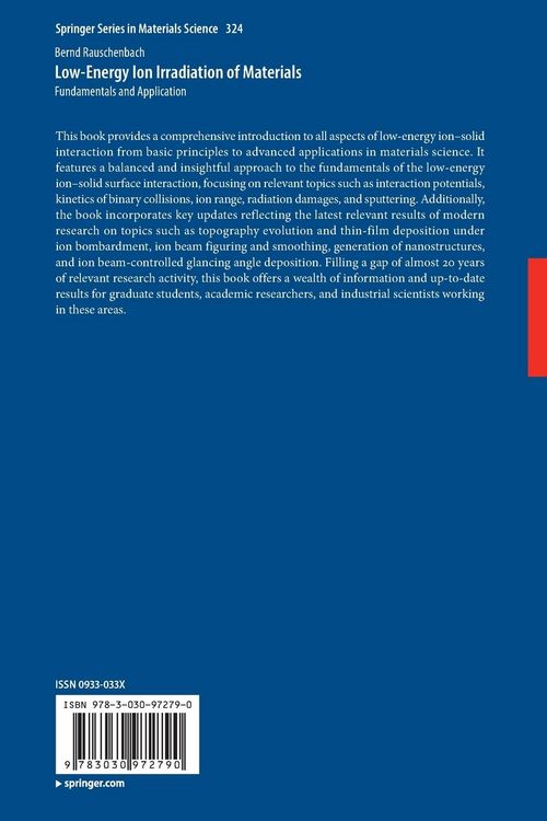 Produktbild: Low-Energy Ion Irradiation of Materials