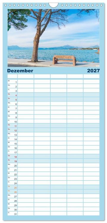 Produktbild: Familienplaner 2027 - Traumziel am Gardasee. Peschiera del Garda mit 5 Spalten (Wandkalender, 21 x 45 cm) CALVENDO