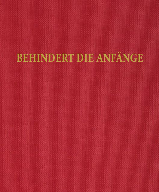 Produktbild: Nikolas M&uuml;ller: Behindert die Anf&auml;nge