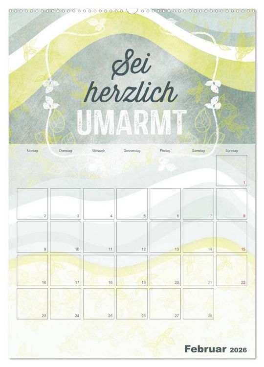 Produktbild: Liebe macht gl&uuml;cklich (hochwertiger Premium Wandkalender 2026 DIN A2 hoch), Kunstdruck in Hochglanz