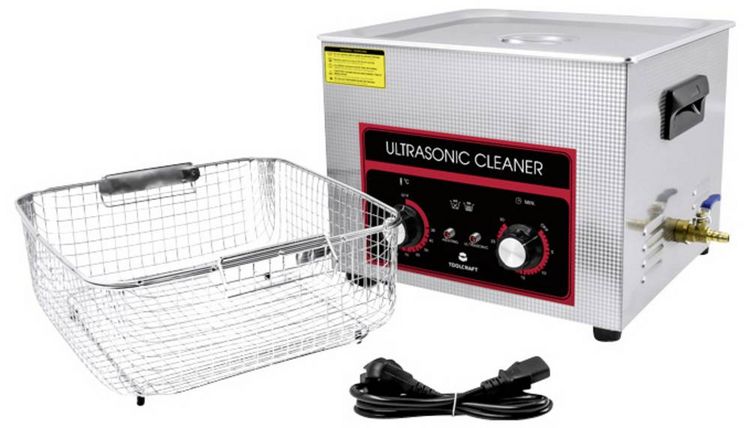 Produktbild: TOOLCRAFT USC-1500 Ultraschallreiniger B&uuml;robedarf, Schmuck, Werkstatt 360 W 15 l mit Heizung, mit Reinigungskorb