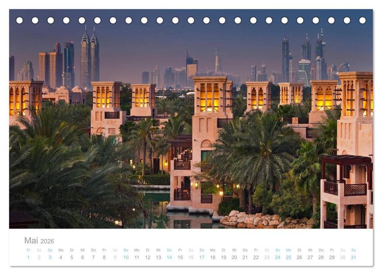 Produktbild: Dubai Architektur 2026 (Tischkalender 2026 DIN A5 quer), CALVENDO Monatskalender