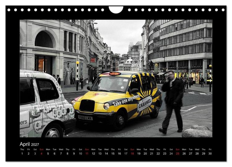 Produktbild: Taxis in London / UK-Version (Wall Calendar 2027 DIN A4 landscape), CALVENDO 12 Month Wall Calendar