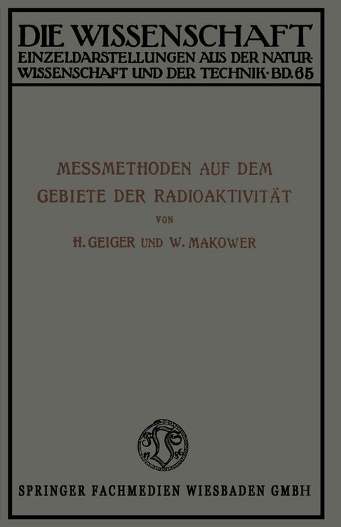 Produktbild: Me&szlig;methoden auf dem Gebiete der Radioaktivit&auml;t