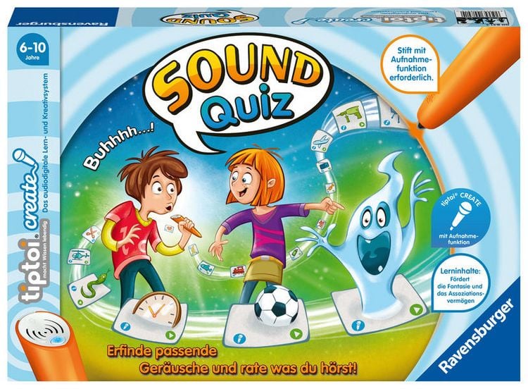 Produktbild: tiptoi&reg; CREATE &bdquo;Sound-Quiz&ldquo; / Spiel von Ravensburger ab 6 Jahren / Kreativer Rate- und Spielspa&szlig; mit Aufnahmefunktion