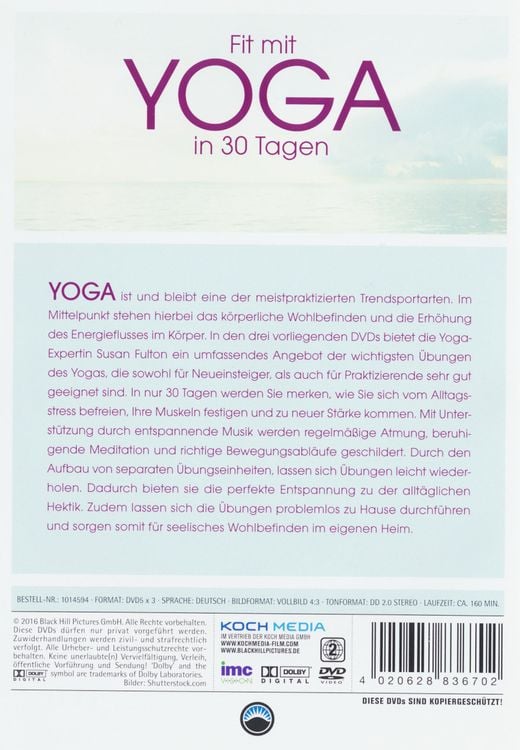 Produktbild: Fit mit Yoga in 30 Tagen [3 DVDs]