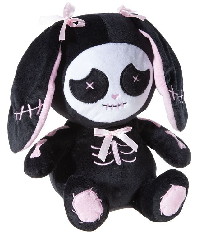 Produktbild: Heunec 454569 - Bunny Tammy, GRS-Pl&uuml;sch, 25cm, Hase im Tag-der-Toten-Stil mit Skelett-Details, Halloween