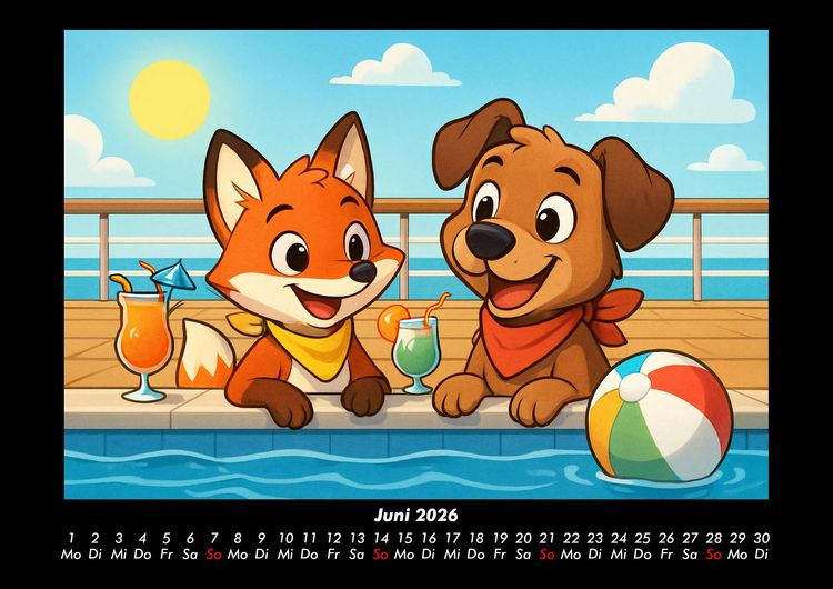 Produktbild: Finn & Wuff auf Kreuzfahrt 2026 Fotokalender DIN A3