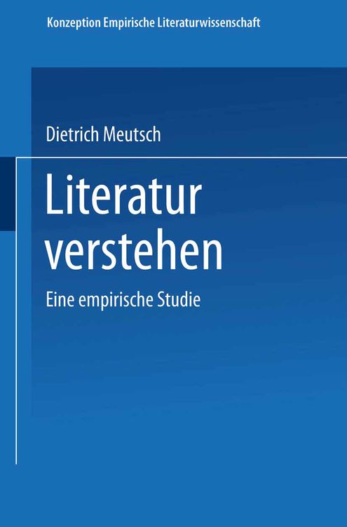 Produktbild: Literatur verstehen. Eine empirische Studie