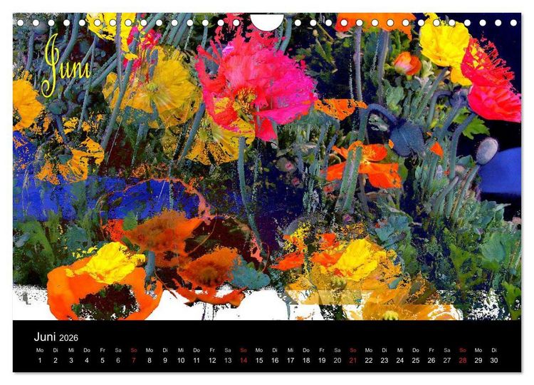 Produktbild: Blumen - Digital (Wandkalender 2026 DIN A4 quer), CALVENDO Monatskalender