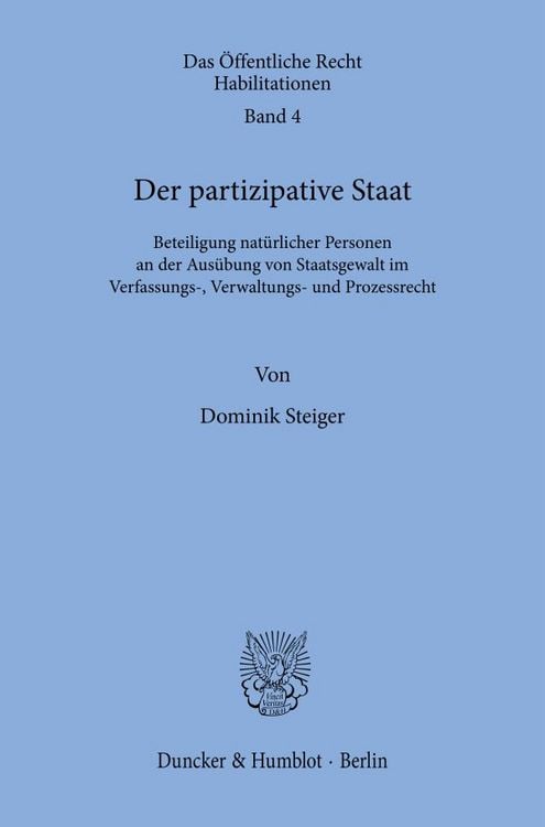 Produktbild: Der partizipative Staat.