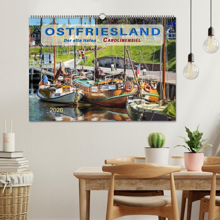 Produktbild: Ostfriesland - der alte Hafen Carolinensiel (Wandkalender 2026 DIN A2 quer), CALVENDO Monatskalender